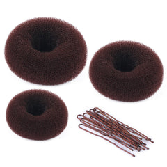 Teqooza molde moño rosquilla pequeño para peinados rápidos y firmes.