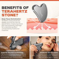 TeraRX Terahertz gua sha contorno facial para un aspecto más firme.