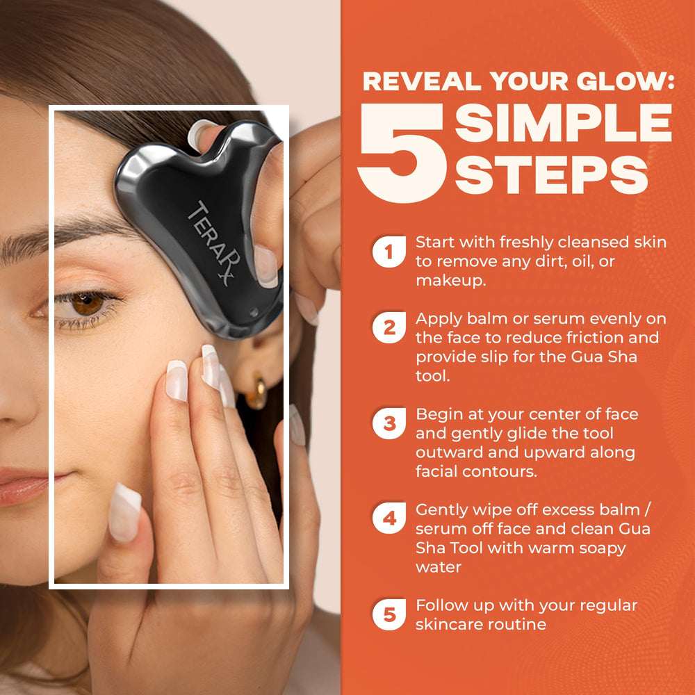 TeraRX Terahertz gua sha favorece circulación y renovación de la piel.
