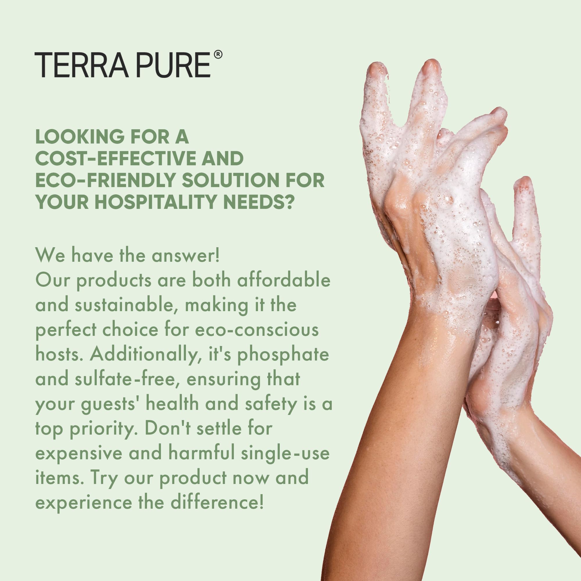 Dispensadores Terra Pure para gel, uso diario cómodo para huéspedes