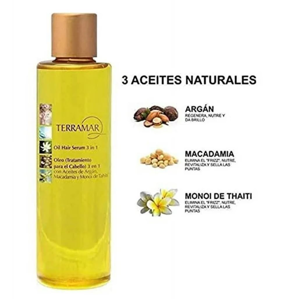 Terramar cabello brillo natural tras uso.