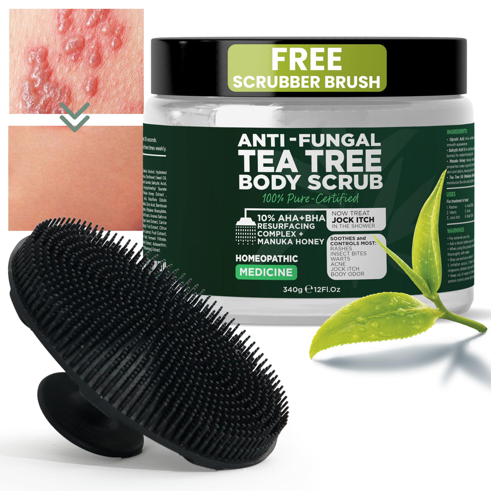 Terramed Just Think Comfort exfoliante corporal con aceite de árbol de té para piel suave