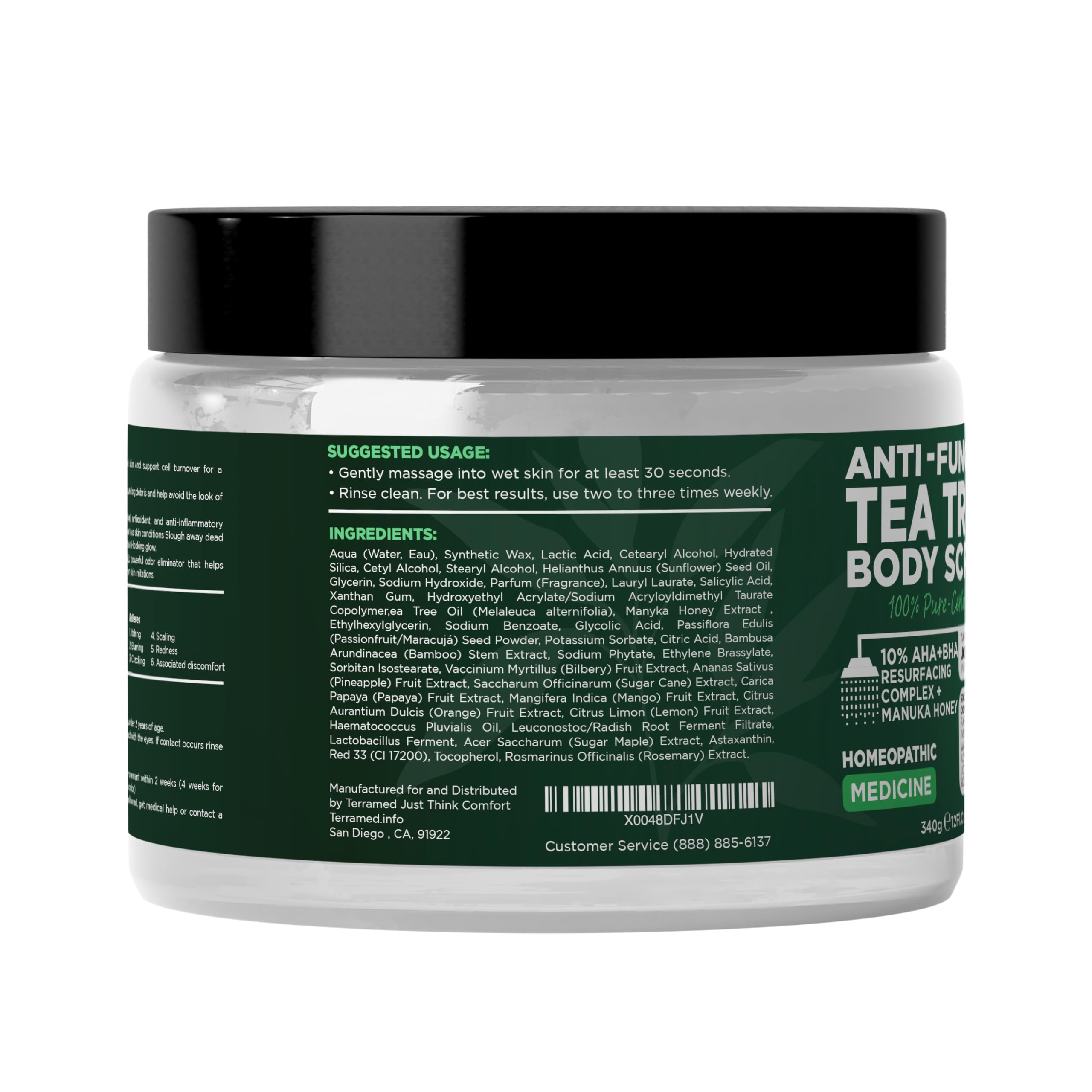 Terramed Just Think Comfort exfoliante suave para piel revitalizada y limpia
