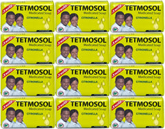 Tetmosol Jabón 85 g, paquete de 12, limpieza suave para la piel