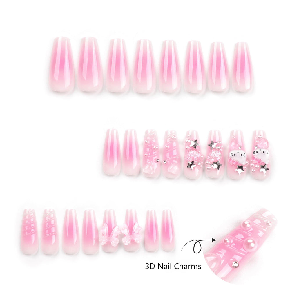 Tezocr Uñas coffin rosa con ajuste natural y comodidad.