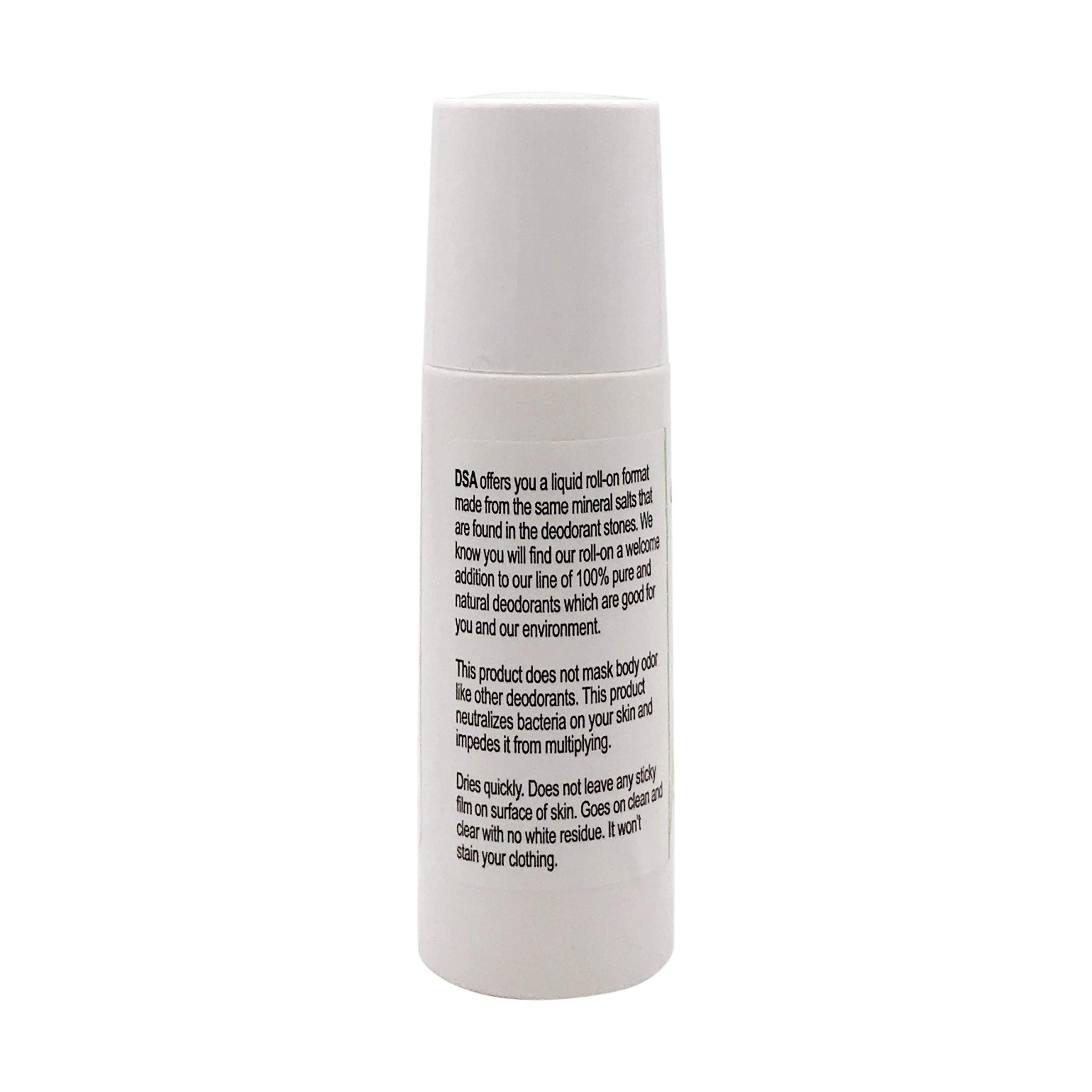 Thai Deodorant Stone Crystal Mist Roll-On, caja detallada con información de ingredientes naturales.