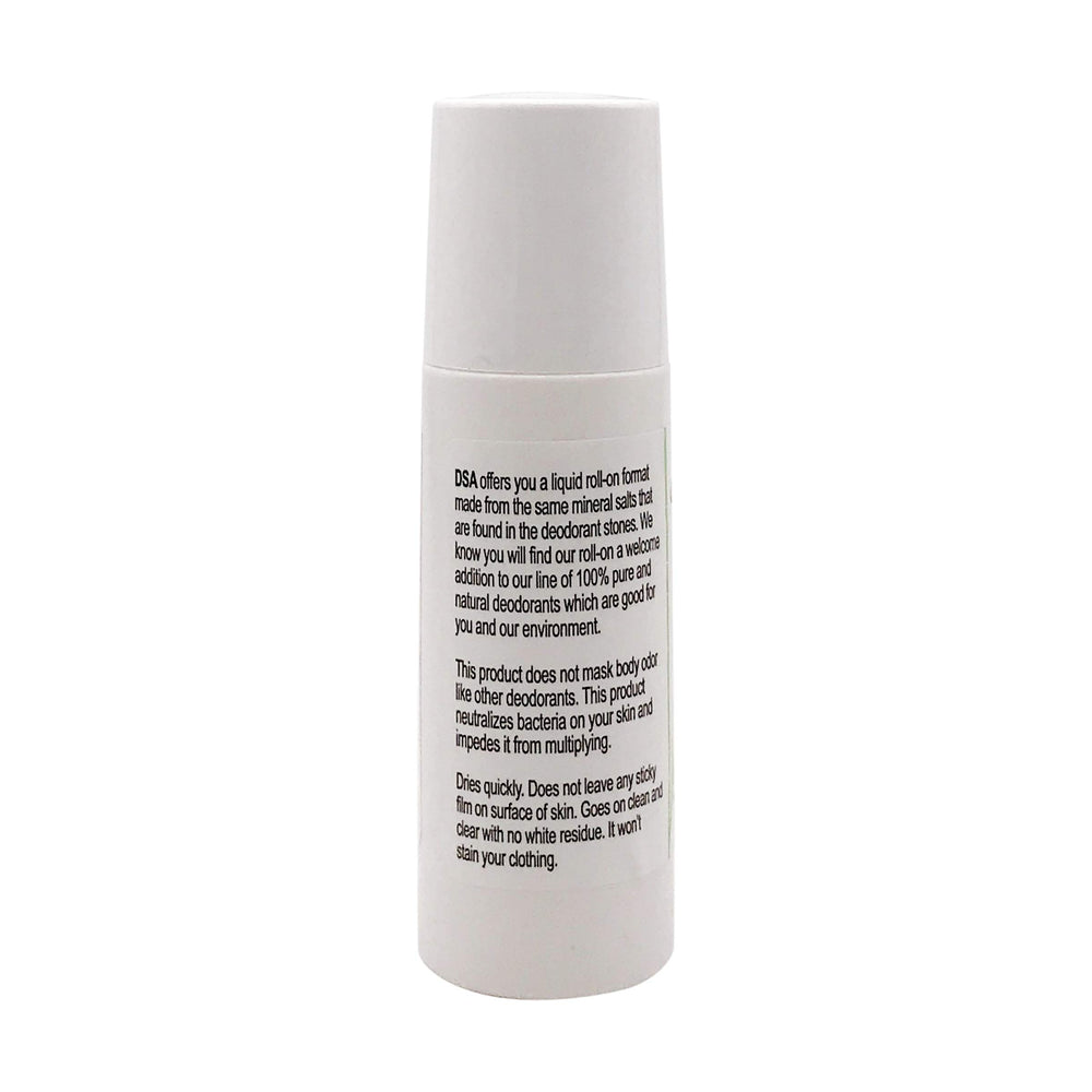 Thai Deodorant Stone Crystal Mist Roll-On, caja detallada con información de ingredientes naturales.