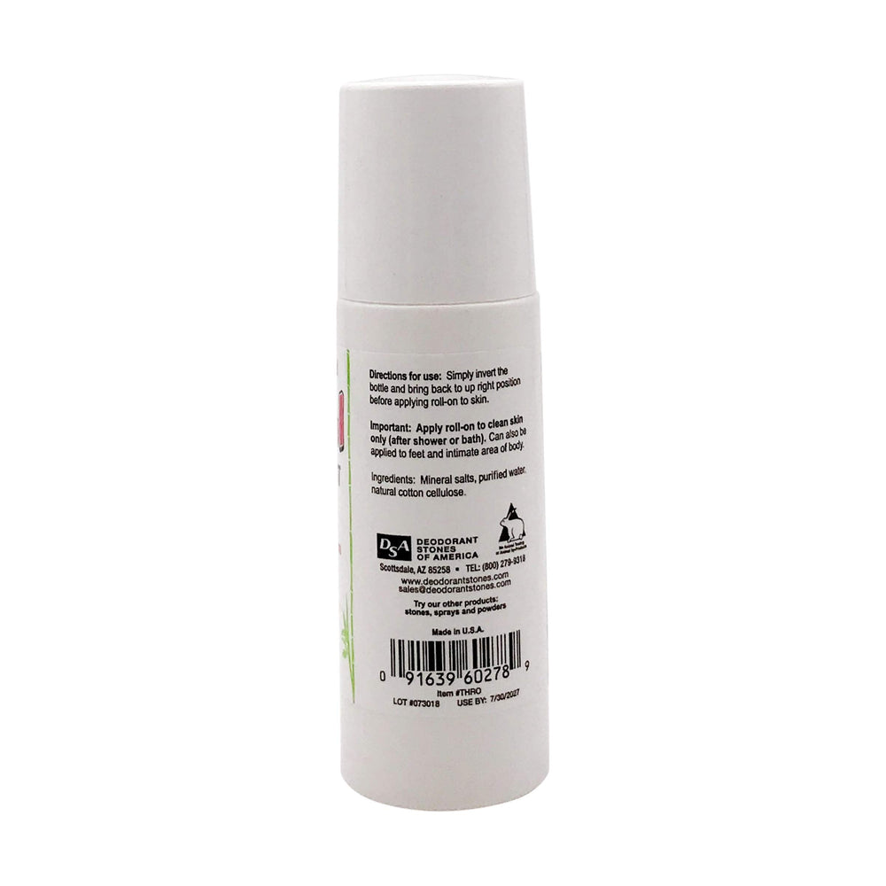 Thai Deodorant Stone Crystal Mist Roll-On, etiqueta clara que transmite naturalidad y pureza para todos.
