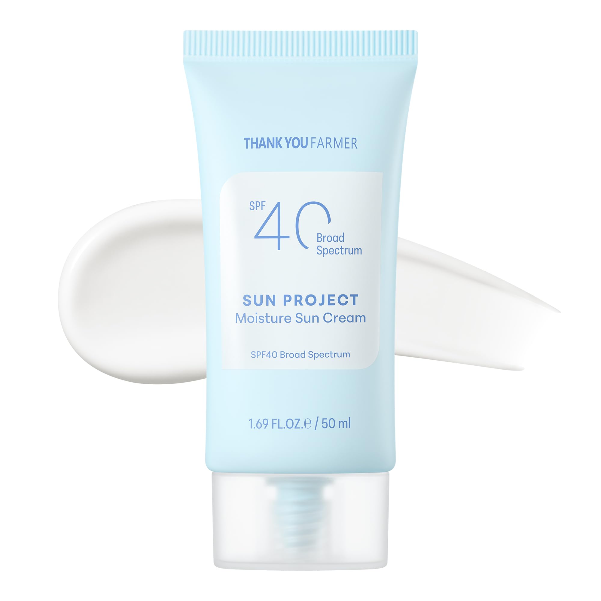 THANKYOU FARMER Sun Project crema solar SPF40 con textura suave para uso diario