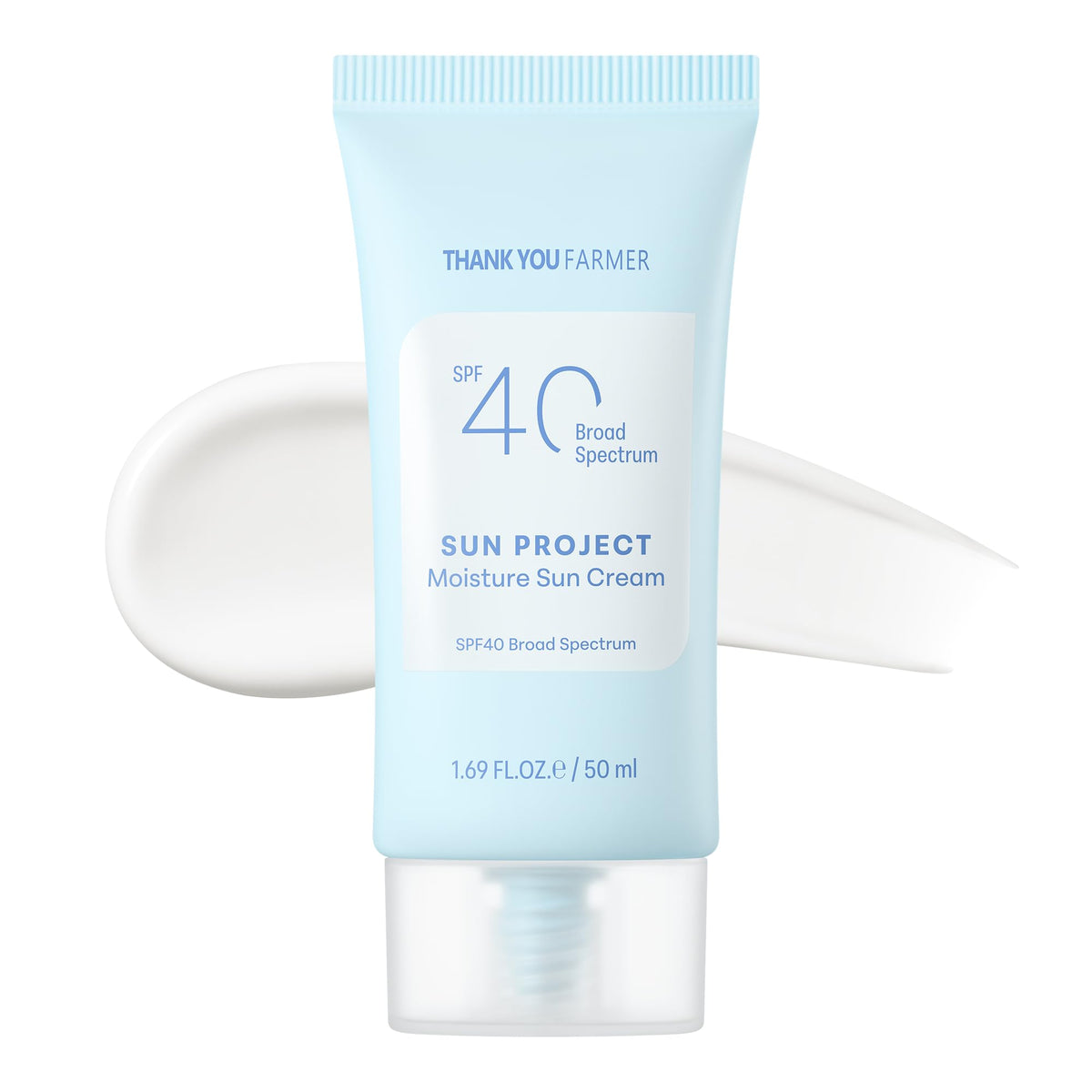 THANKYOU FARMER Sun Project crema solar SPF40 con textura suave para uso diario
