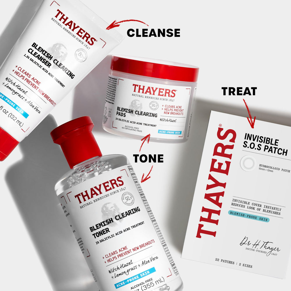Parche THAYERS sin residuo pegajoso tras retiro.