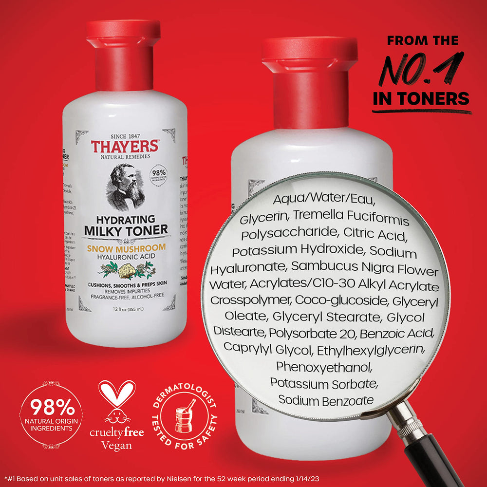 THAYERS Toner envase sostenible, packaging reciclable y cruelty-free.