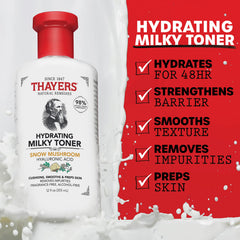 THAYERS Toner hidratación 48 horas, deja la piel suave y cómoda.