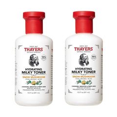 THAYERS Toner lechoso con hongo nieve, hidrata suavemente y prepara la piel.