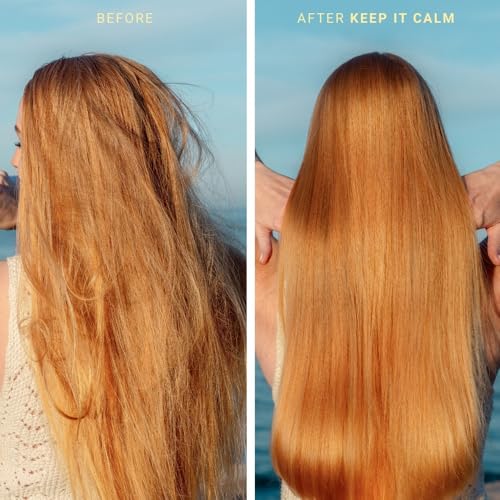 The Beachwaver Co. Keep It Calm cabello liso y brillante con acabado pulido.
