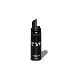 The Beachwaver Co. Me & My Curls mousse cremosa vegana, pote de viaje para rizos