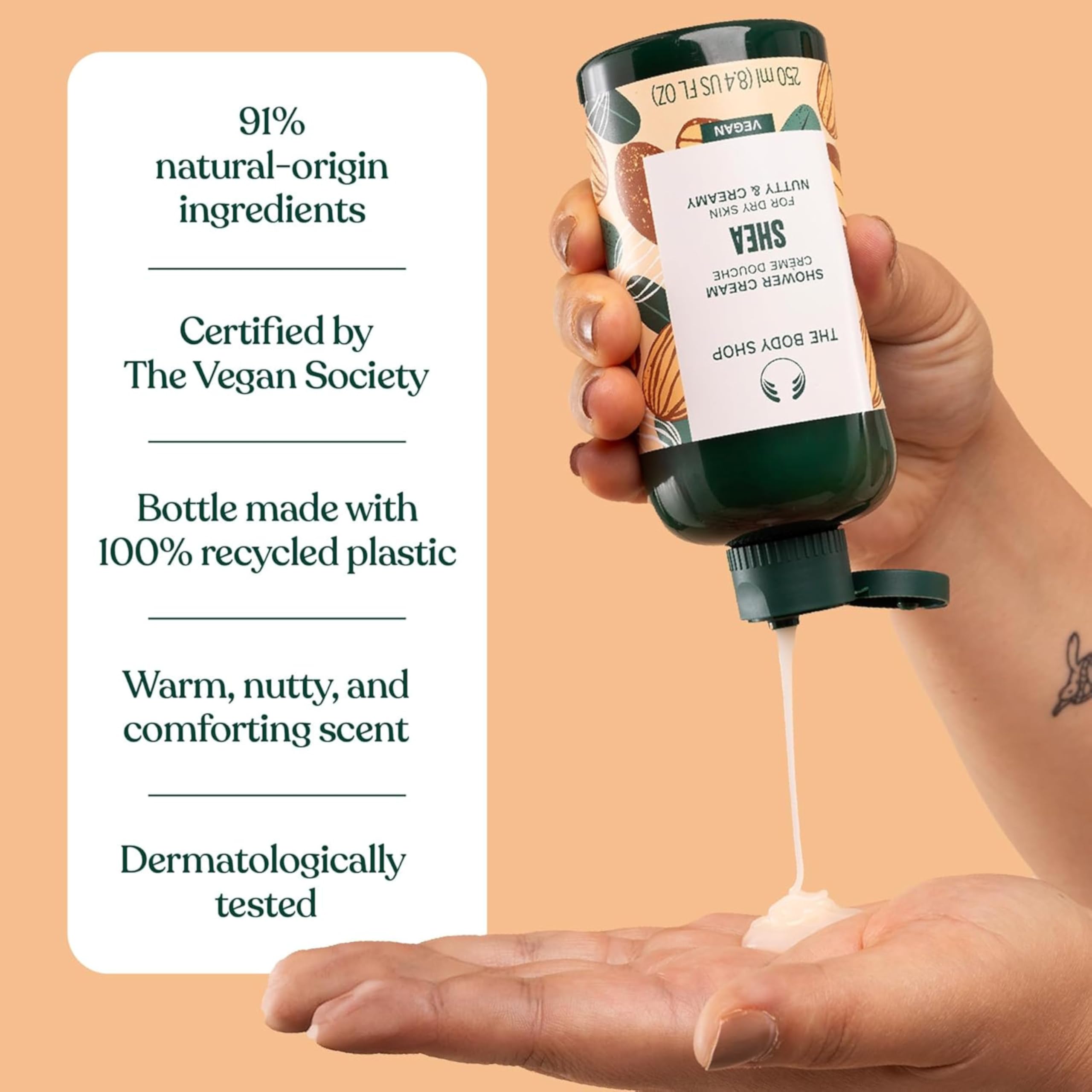 The Body Shop Shea Shower Cream ingredientes de origen natural, aroma suave