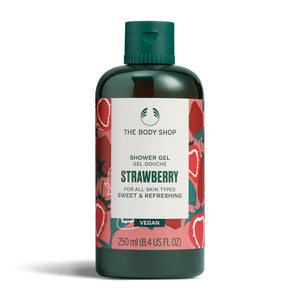 The Body Shop Gel de Ducha Fresa en botella, aroma frutal para empezar el día