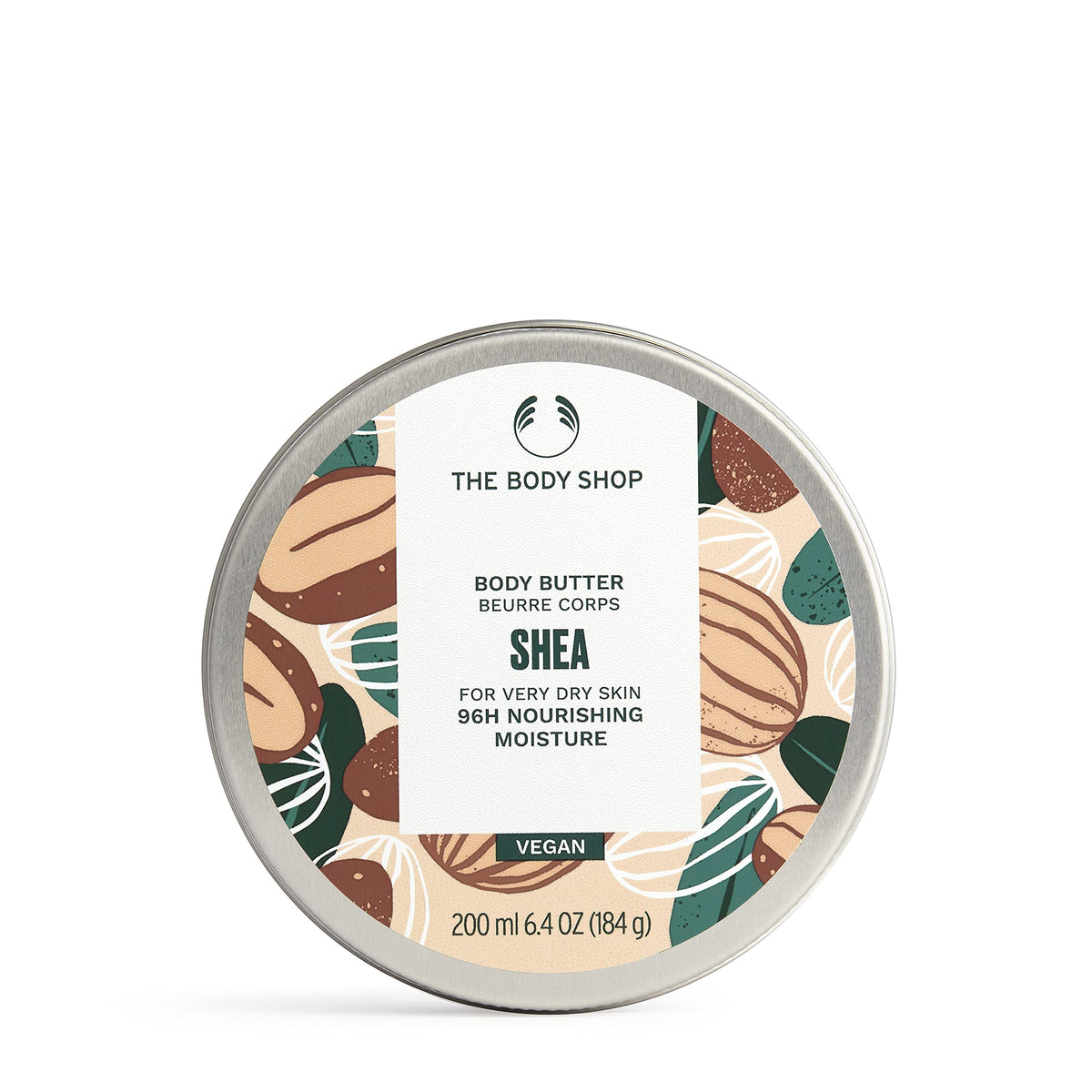 The Body Shop Shea Body Butter en envase de aluminio, hidratación profunda para piel muy seca