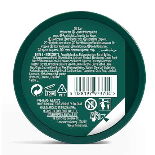 The Body Shop Shea Body Butter con tapa de aluminio, aplicación suave para uso diario