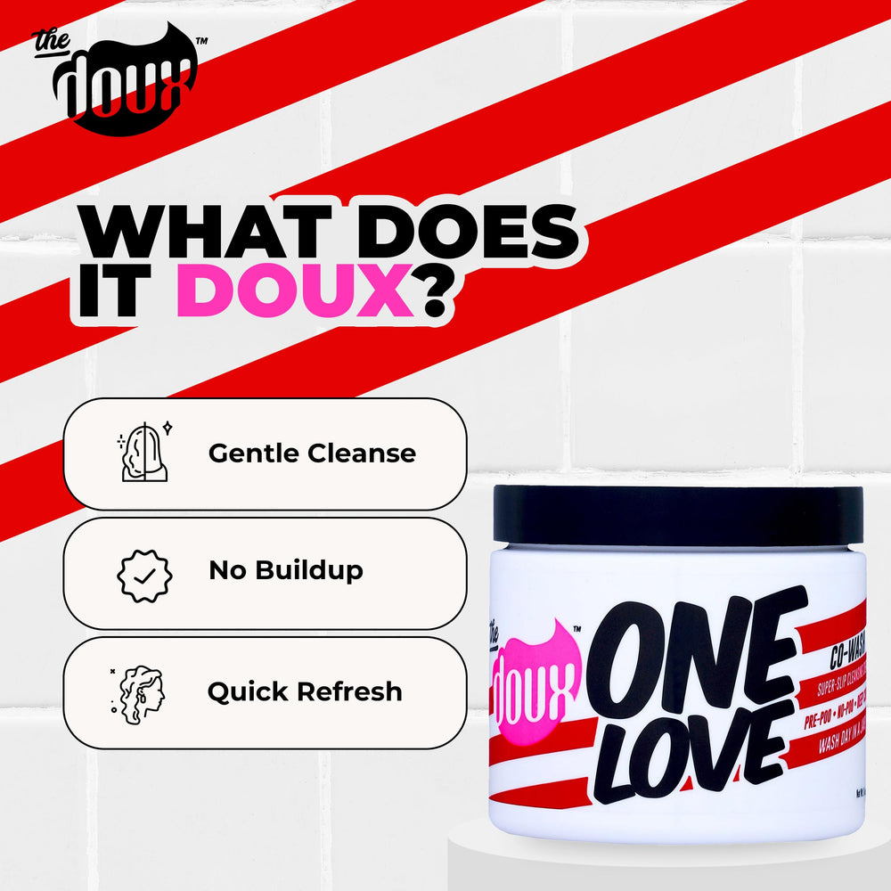 The Doux ONE LOVE: cabello seco y dañado recibe hidratación profunda.