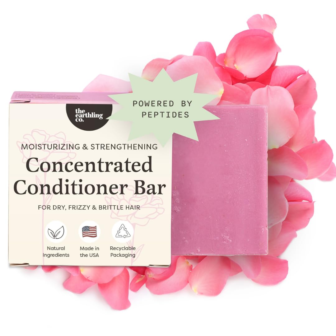The Earthling Co. barra acondicionador Rosy Jasmine para cabello suave y manejable.