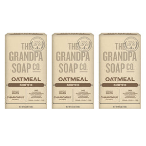 The Grandpa Soap Company barra de avena, exfoliante suave para la piel