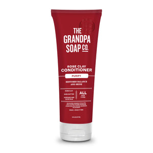 The Grandpa Soap Company acondicionador arcilla rosa para purificar y nutrir.