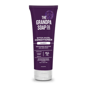 Acondicionador hamamelis de The Grandpa Soap Company en botella, suaviza el cuero cabelludo