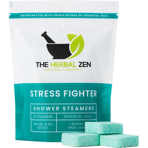La bomba de ducha de The Herbal Zen ofrece relajación con lavanda para spa en casa.