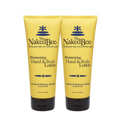 The Naked Bee Lavender & Beeswax Absolute: pack de dos cremas para manos y cuerpo, hidratación suave.