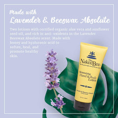 The Naked Bee Lavender & Beeswax Absolute: textura cremosa para aplicación rápida en manos y cuerpo.
