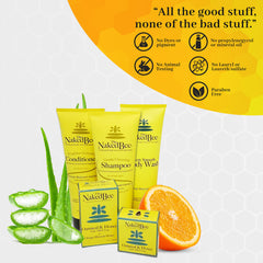 The Naked Bee textura rica crema manos naranja para piel suave y nutritiva.