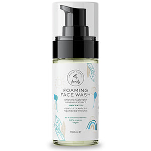 The Natural and Organic Family: botella dispensadora para lavado facial suave de niños.