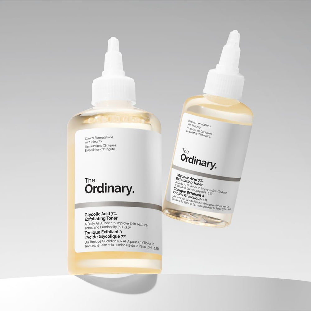 The Ordinary Glycolic Acid 7% Exfoliating Toner, piel radiante, favorece un aspecto más uniforme.