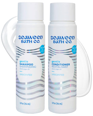 Seaweed Bath Co. champú suave sin fragancia, frente: limpieza suave diaria