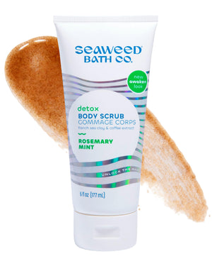 Seaweed Bath Co. Detox exfoliante en frasco con aroma romero y menta para ducha revitalizante