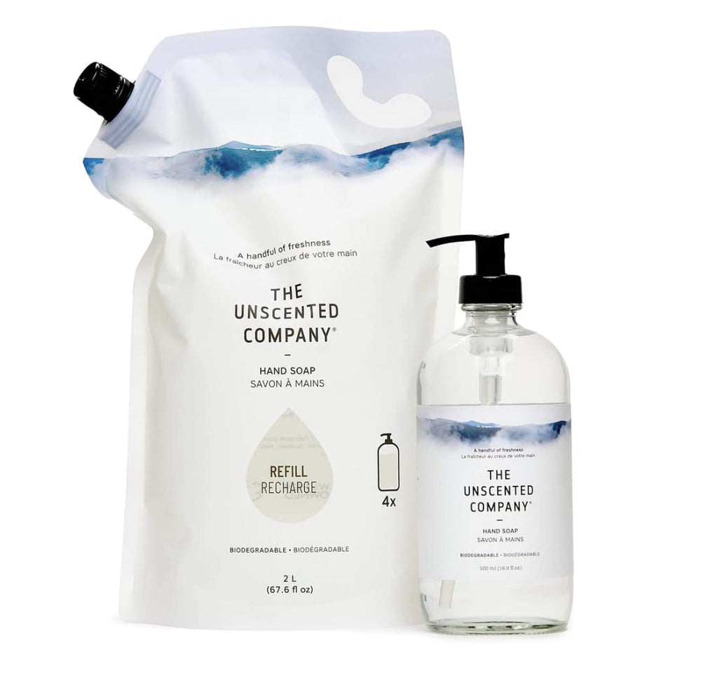 The Unscented Company jabón de manos, uso familiar diario con limpieza suave.