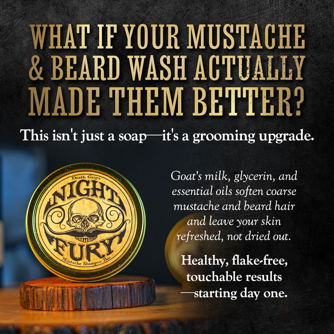 THE VINTAGE GROOMING CO Night Fury espuma cremosa limpia barba y piel