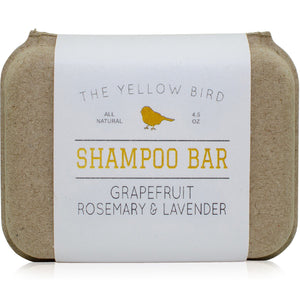 The Yellow Bird shampoo sólido pomelo: cuidado suave del cuero cabelludo y cabello limpio