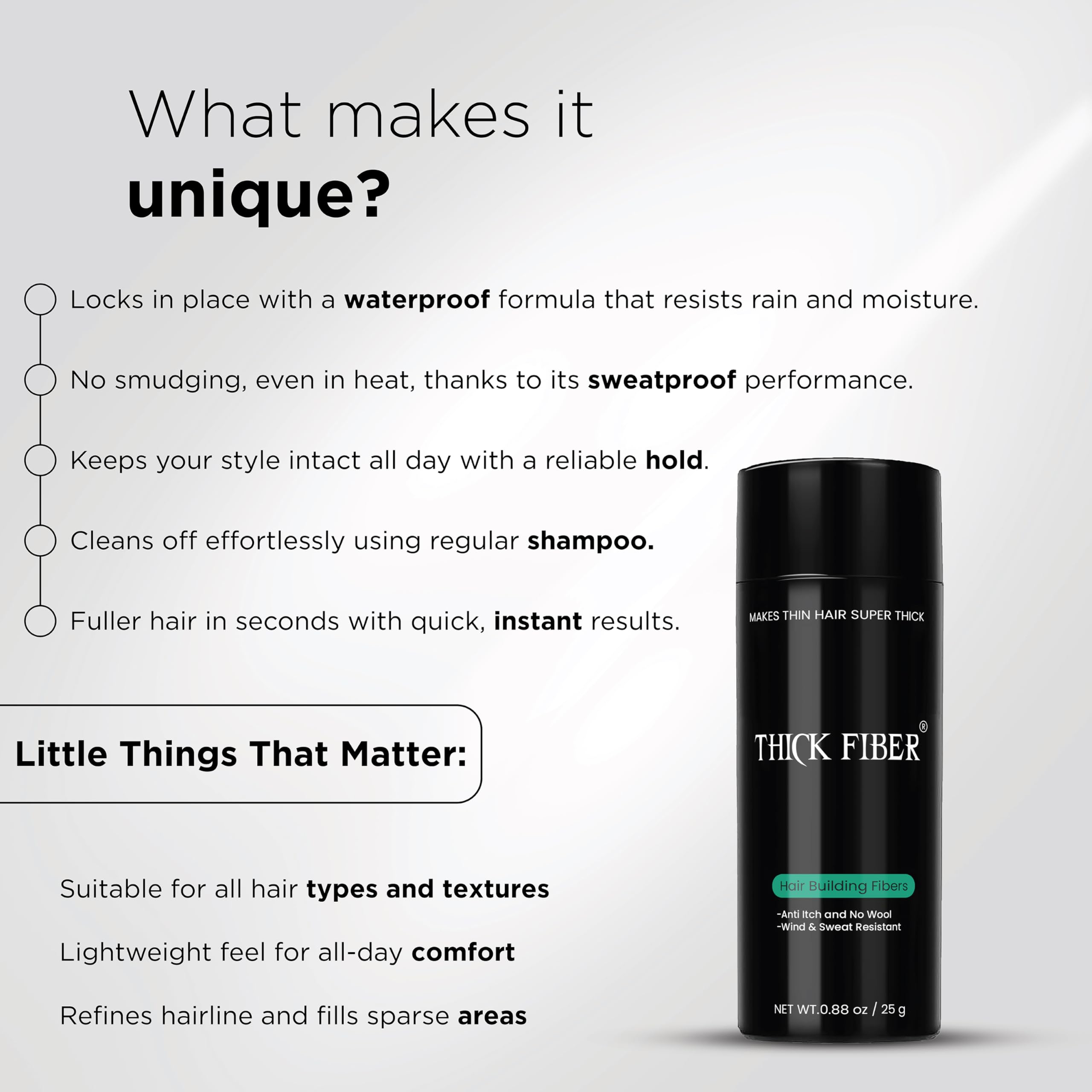THICK FIBER garantía de satisfacción y devolución.