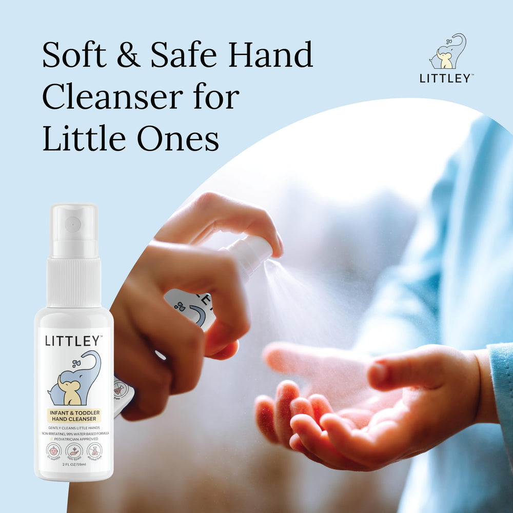 Aplicación en spray Littley HOCl para limpieza rápida sin enjuague.