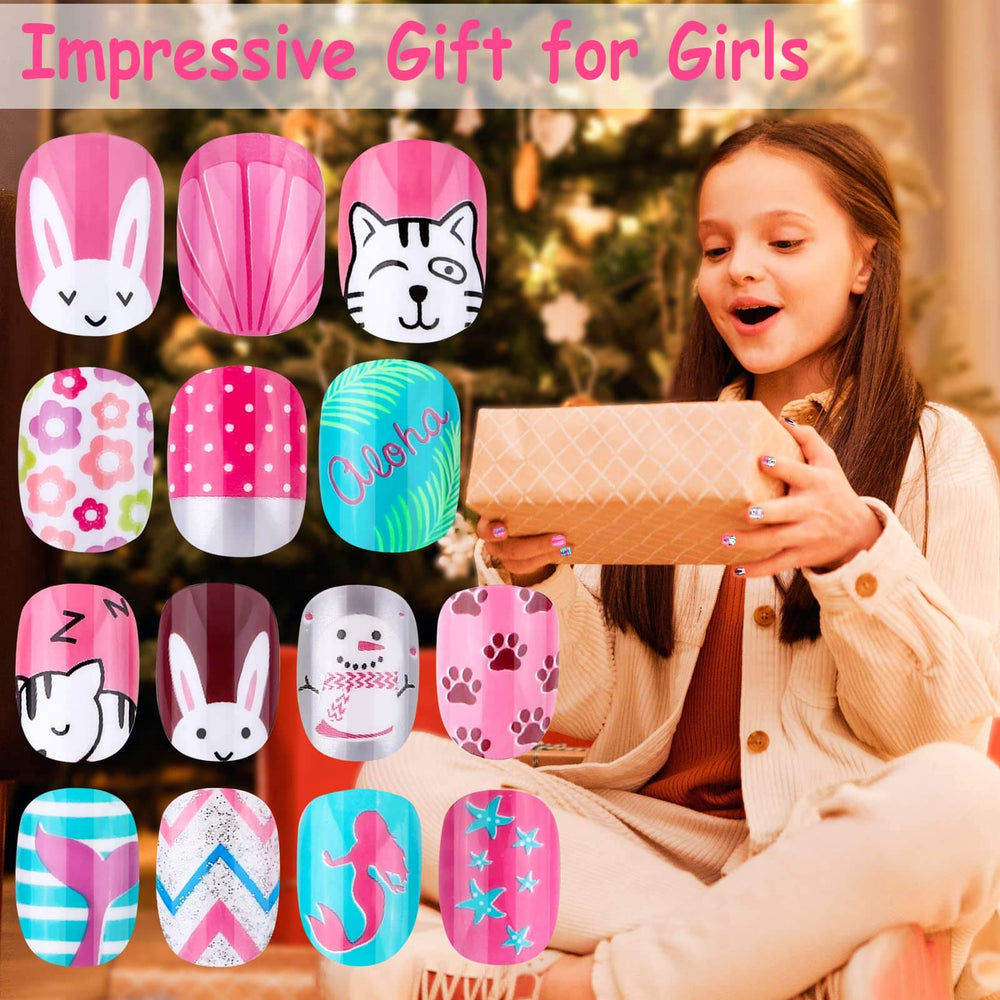 Thrilez Uñas Postizas para Niñas, regalo ideal, para fiestas y cumpleaños