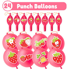 ThuanXuanLoc globos rosa con diseños de fresa para momentos memorables