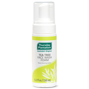 Thursday Plantation limpiador facial espumoso con arbol de te, limpieza suave para piel sensible