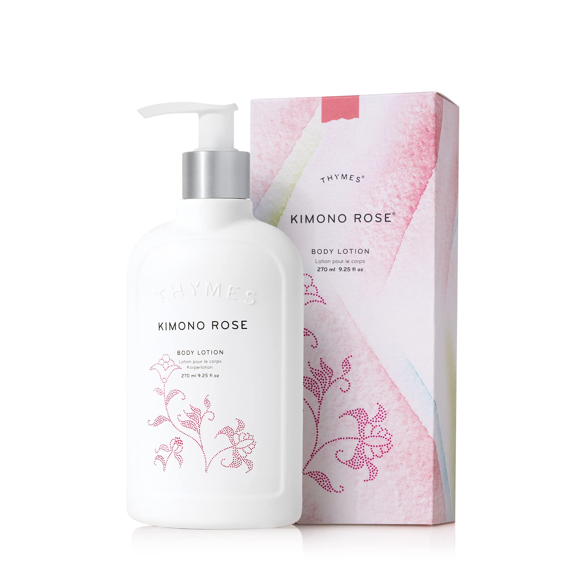 Thymes Kimono Rose, bote de crema corporal, hidrata sin grasa