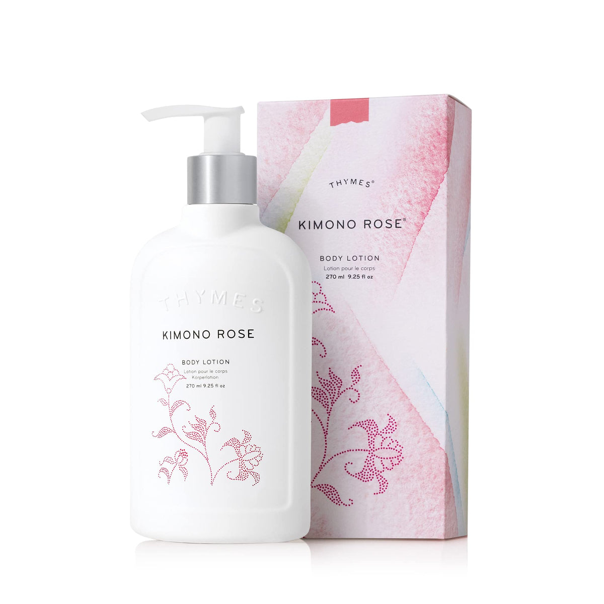 Thymes Kimono Rose, bote de crema corporal, hidrata sin grasa