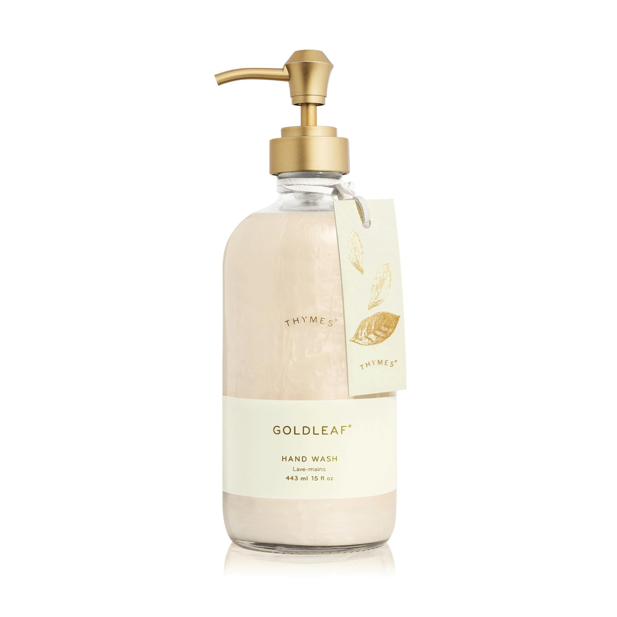 Thymes Goldleaf jabón dispensador de cristal suavidad para la piel