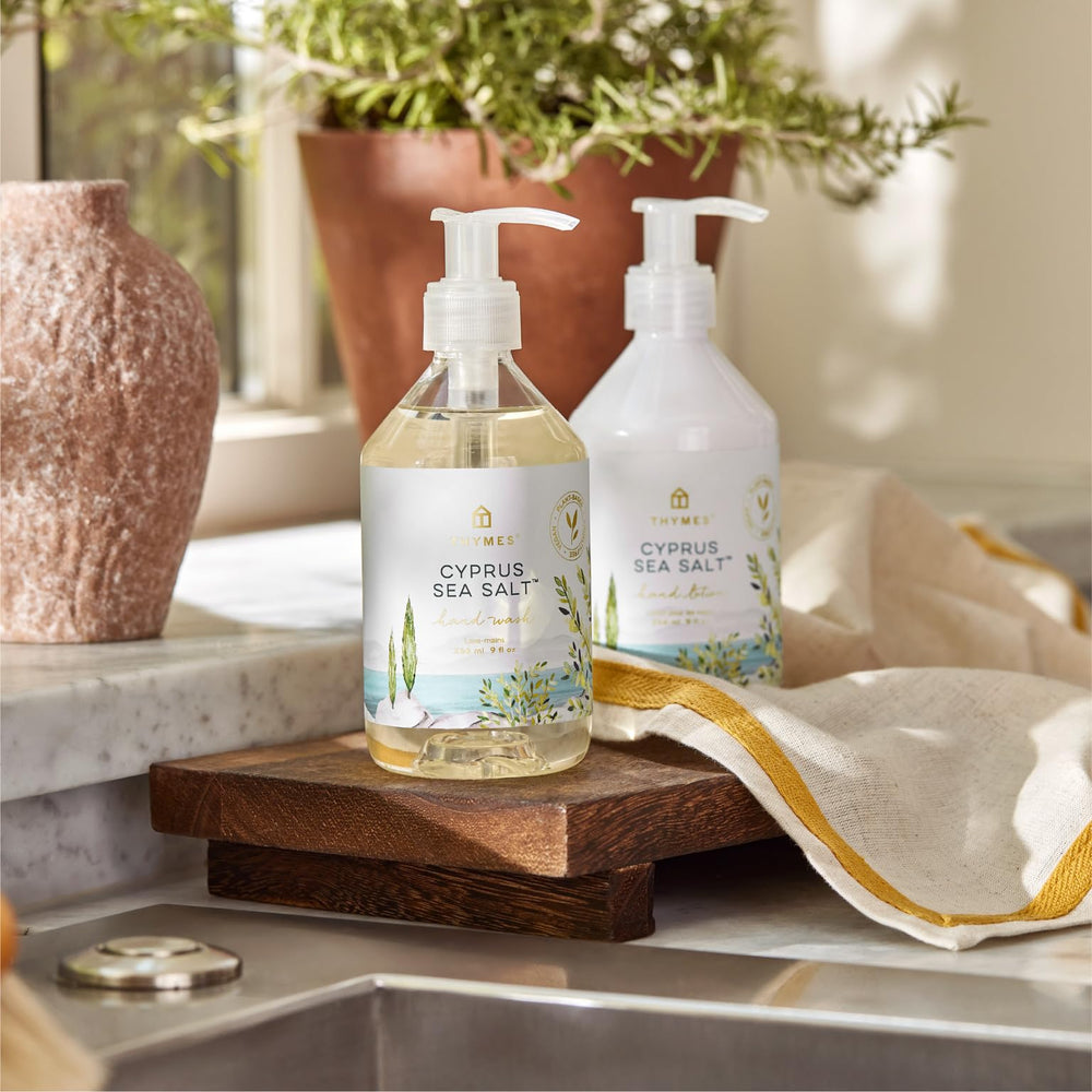 Romero marroquí y limón en Thymes Cyprus Sea Salt, fragancia vigorizante.