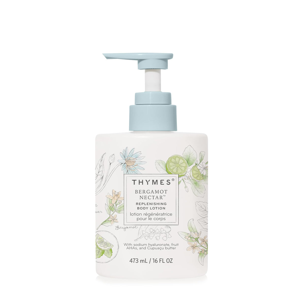 Loción corporal Thymes Bergamot Nectar con dosificador para hidratación diaria